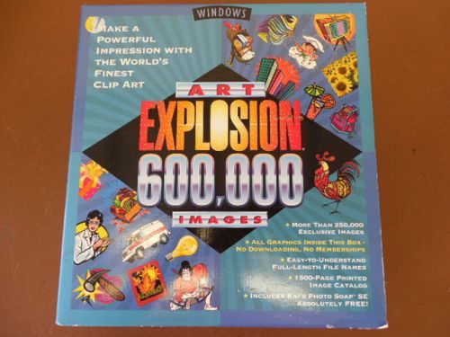 NOVA Art Explosion 600,000 for WINDOWS Clip Art Image Graphics (29 cds)