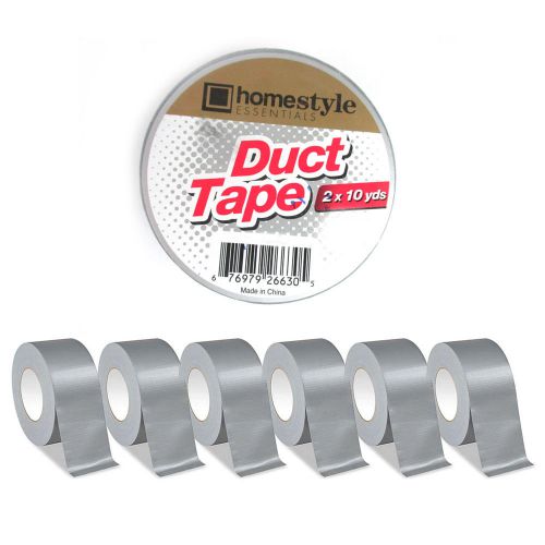 6 Rolls Silver Duct Tape Box Sealing Packaging Packing Carton 1.89 x 10 yds !