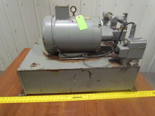 Vickers v101p7p1c20 pump 10hp hydraulic power unit 4-way control valve 19 gal for sale