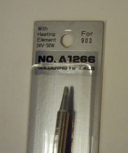 NEW HAKKO A1266 SOLDERING TIP 2.4LD WITH HEATING ELEMENT 24V-50W FOR 903 IRON