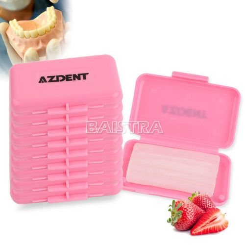 10 Boxes Dental Orthodontic Wax Pink-Strawberry Scent For Braces Gum Irritation