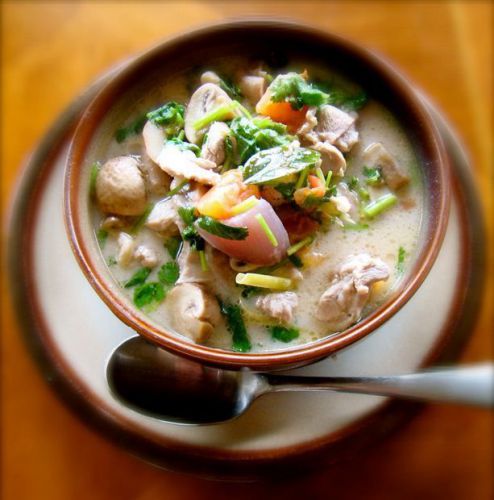 Recipe Thai Foods &#034;Coconut Milk Soup with Chicken&#034; Easy Cooking Menu **
