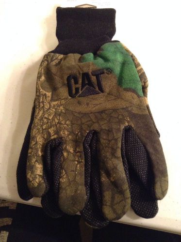 Caterpillar Cotton/pvc  Camo Gloves E24