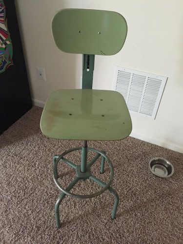 Vintage Lime Green Doctor Office Chair Spinning Stool Nice