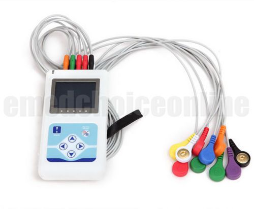 12-Channel ECG EKG Holter Monitor System Version Software Top 12-Channel