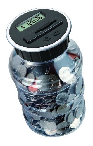 DE Digital Counting Coin Bank Savings Jar U.S. Coins LCD Screen