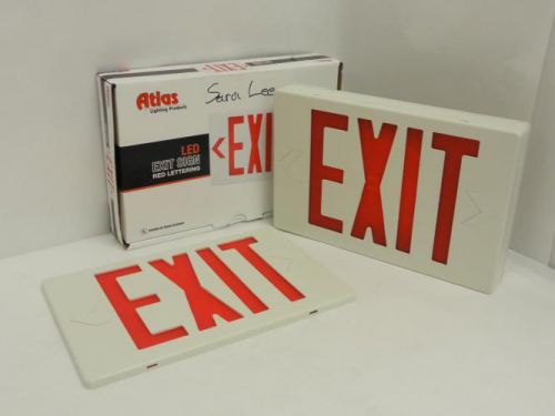 150993 New In Box, Atlas Lighting EXPWRB Thermoplastic Exit Sign, 120/277VAC