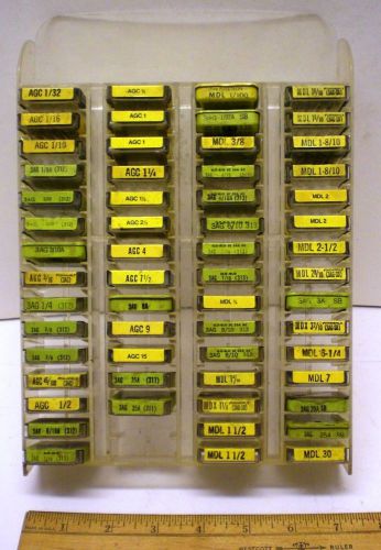 290 Fuses Assorted in Rack, 140 3AG, 150 3AG Slow Blow, BUSS &amp; LITTELFUSE, USA