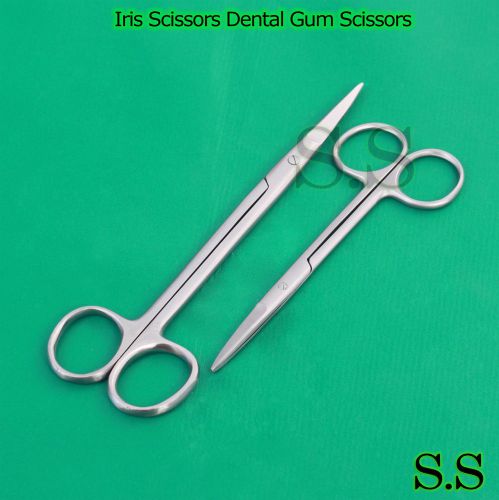 Iris Scissors Dental Gum Scissors Body Piercing Surgical (Straight &amp; Curved)