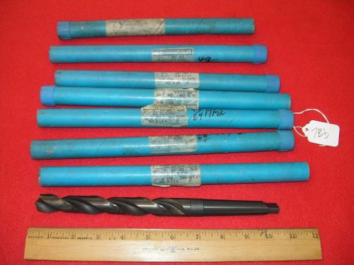 6 chicago-latrobe #2 morse taper shank drill bits 49/64 inch for sale