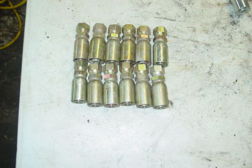 12 ea Hydraulic Crimp Couplers 1/2&#034; to #8 Hose   Parker  HY08
