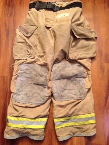 Firefighter pbi gold bunker/turn out gear globe g extreme used 38w x 32l 2005&#039; for sale