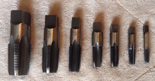 Npt taper tap set pipe thread 1/16&#034; 1/8&#034; 1/4&#034; 3/8&#034; 1/2&#034; 3/4&#034; 1&#034; vermont hhs usa for sale