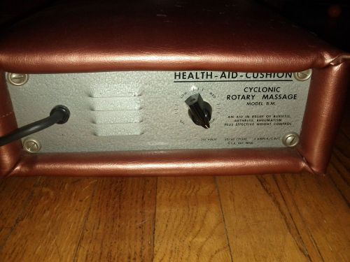 Vintage Massager~ Health-Aid-Cushion Rotary Cyclonic Massage~ Works Great