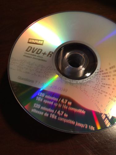 Staples DVD+R Spindle 41 Discs, 16X, 4.7GB Open Pack Unused