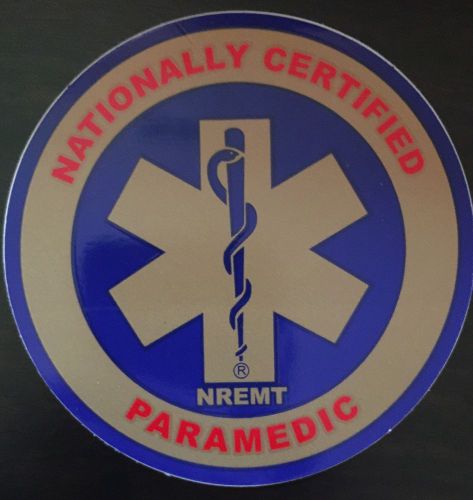 FIREFIGHTER DECALS- SINGLE- EMS STICKER- National Registry Paramedic 3.5&#034;