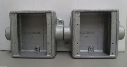 2 brand new crouse-hinds eaton fsc222 condulet 2 hub 3/4&#034; cast iron device for sale