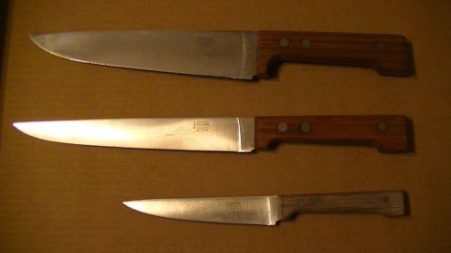 (3) Vintage DANSK KNIVES KNIFE -ROSEWOOD -SEE PIC