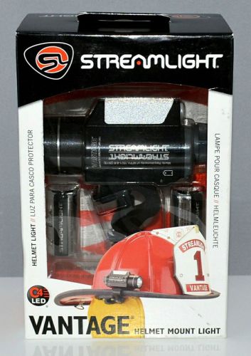 New streamlight vantage led fire helmet mount light with blue safety light 69140 for sale