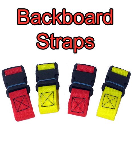 Backboard straps 1 set quick side release buckle heavy duty poly - emt ems new for sale