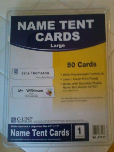 1Box New C-Line Name Tent Cards # 87517 50 cards 4.5x11 NIB