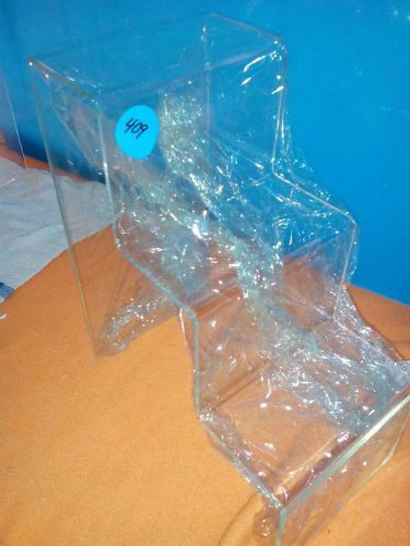 ACRYLIC DISPLAY STAND / RISER /  STEP  3 LEVEL BLEMISHED #409 BLUE DOT SPECIAL