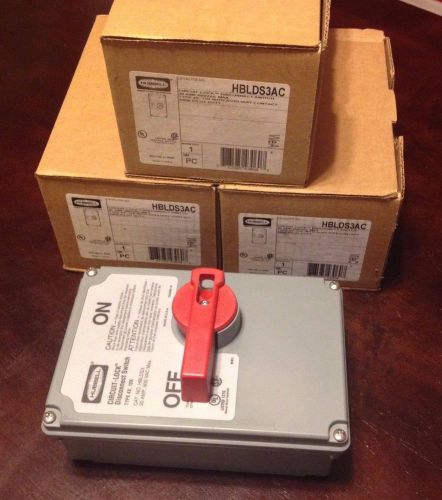 Hubbell: HBLDS3AC Disconnect Switch, 30A, New in Box