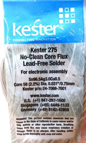 Kester 48 rosin core flux lead-free, sn96.5ag3.0cu0.5, 24-7068-1400, .062&#034; diame for sale
