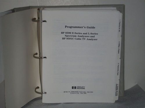 HP 8590 E-Series &amp; L-Series Spectrum Analyzers &amp; HP 8591C Cable TV Analyzer Book