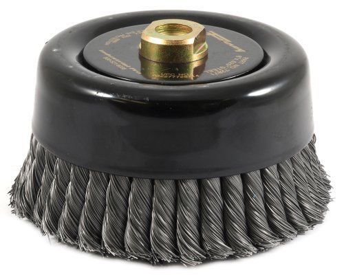 Forney 72871 Wire Cup Brush  Industrial Pro Twist Knot with 5/8-Inch-11 Threaded