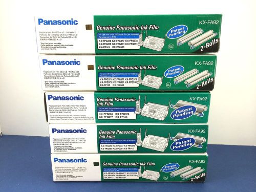 5 NEW IN BOX Genuine Panasonic KX-FA92 Replacement Fax Machine Ink Film 10 rolls