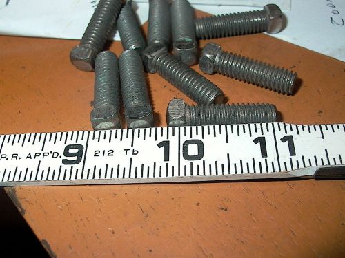 Lot of ten flat point square head set screws 5/16&#034;-18 x 1&#034; for sale