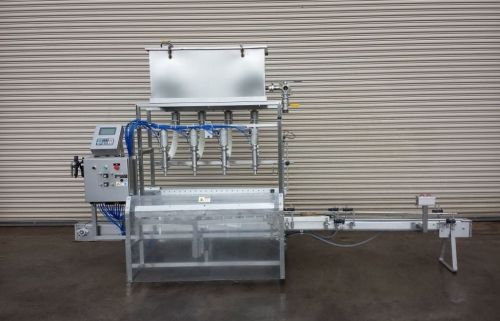 Fec 4 head inline liquid scale weigh filler, bottling, filling machinery for sale
