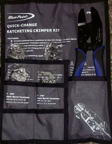 New Blue-Point Quick-Change Ratcheting Crimper Kit Pliers Snap-On brand