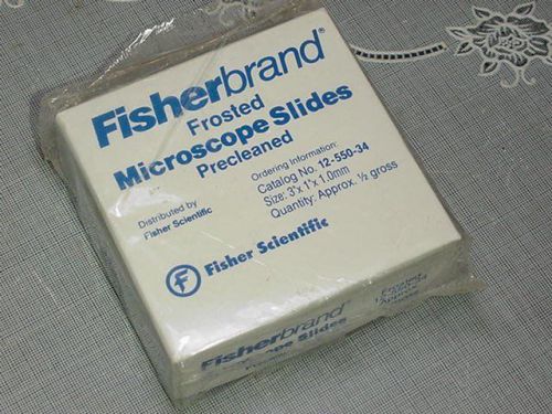 FisherBrand 12-550-34 Frosted MicroScope Slides PreCleaned NEW SEALED PACKAGE!