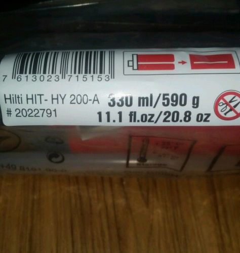 Lot of 5 Hilti epoxy  -Hy 200-A /exp date 08/2015