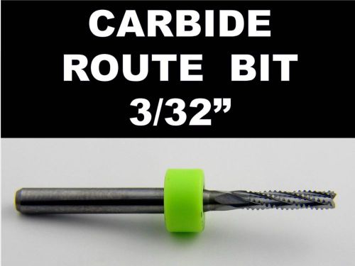 3/32&#034; 2.40mm Tungsten Carbide Router Bit, Chip Breaker Flutes - CNC PCB -N