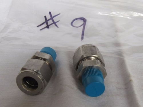 Swagelok Male Connector, 1/2 Tube x 1/4 NPT SS-810-1-4 LOT OF 2  #9