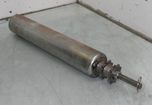 14&#034; stainless steel double geared roller unit, approx 2-3/8&#034; dia., w/ rod &amp; pin for sale
