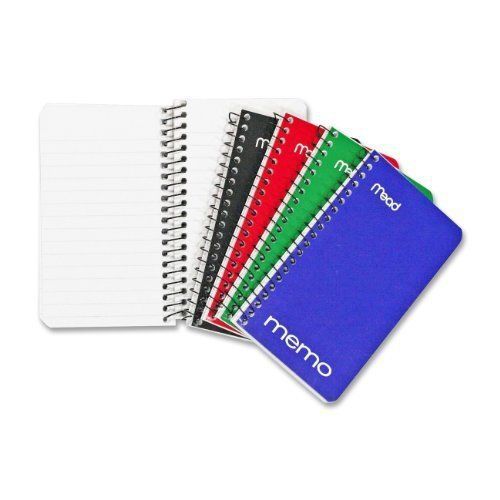 Mead Memo Book, College Ruled, 5 x 3 Inches, Wirebound, 60 Sheets, Assorted (455