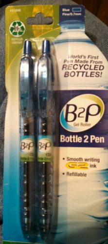 Pilot BeGreen B2P Recycled Bottle to Pens .7mm  Blue ink pen 2 pack
