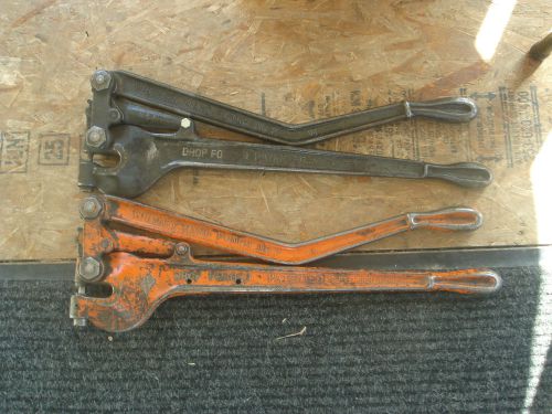 Vintage Roper Whitney No 2 Hole Punch Hand Metal Working Tool x 2 Lot