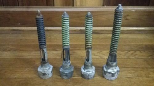 4 Ast Rusty Steel Springs Industrial Altered Art Steampunk. With Brass Base.