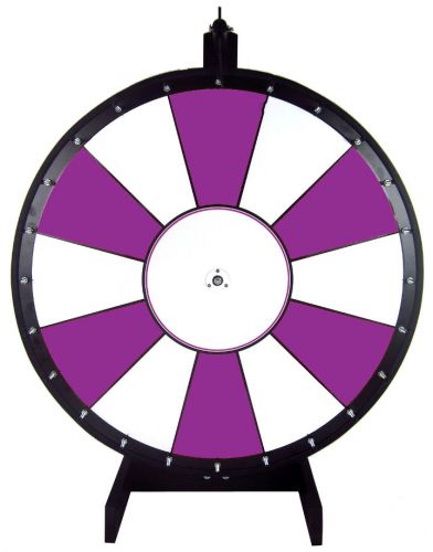 36 Inch Purple and White Portable Dry Erase Spinning Prize Wheel