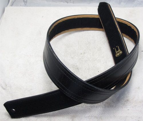 B56 Sz 46&#034; Plain Black G&amp;G BUCKLELESS 2.25&#034; Wide Velcro Lined Police Duty Belt