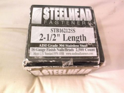 Steelhead STB16212SS 16GA Brad Nail 2-1/2&#034; Stainless Steel 2500 count free ship