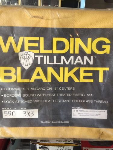 Tillman  590 3X3 24 Oz Gold Acrylic Coated Fiberglass Blanket