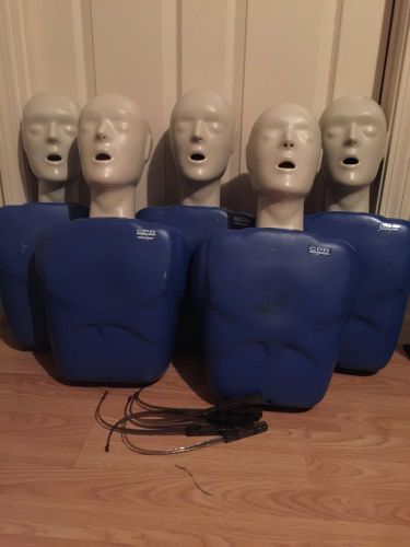 5 CPR Prompt Manikins, carrying case, lungs and threaders