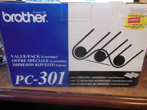 GENUINE Retail Brother OEM PC-301 Fax Copy Toner Value 2-pack FREE SHIP 770 750