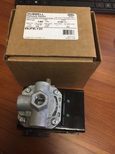 Hubbell pressure switch w/ unloader valve and level 69jf9ly2c for sale
